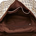 Miniatyrbild 9 av 10: Rutig ryggsäck PU-läder Bärbar dator Ryggsäck Daypack H White 12.21*11.43 inch
