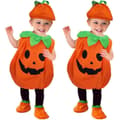 Barns Halloween Gutter Jenter Gresskar Cosplay Kostyme Kjole Antrekk 2-3 Years
