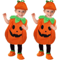 Miniatyrbilde 1 av 4: Barns Halloween Gutter Jenter Gresskar Cosplay Kostyme Kjole Antrekk 2-3 Years
