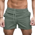 Miniatyrbillede 7 af 8: Mode Mænd Shorts Ensfarvede Strandshorts . khaki L