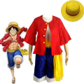 Miniatyrbillede 1 af 5: One Piece Monkey D. Luffy Cosplay-kostume Halmhatte et Fancy Dress Up S