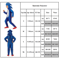 Miniatyrbillede 5 af 6: Sonic The Hedgehog Cosplay kostume tøj til børn, drenge, piger Shadow Jumpsuit + Maske 5-6 år = EU 110-116 Jumpsuit+huva+handske 4-6 år = EU 98-116