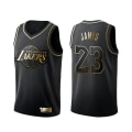 Miniatyrbilde 1 av 2: NBA Lakers eBron James broderad baskettröja zX L