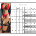 Miniatyrbilde 4 av 4: Kvinners nettgazebandasje sexy undertøy Babydoll og Pyjamas Red S