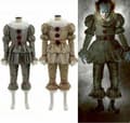 Halloween Cosplay Stephen King's It Pennywise Clown Mask Kostym Silver Men S