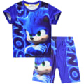 Miniatyrbild 1 av 5: Sonic The Hedgehog Pyjamas för pojkar Barn T-shirt & shorts Pjs Set 140cm