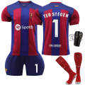 Miniatyrbillede 1 af 4: 23-24 Barcelona hjemmefodboldtrøjer #1 Ter Stegen træningsdragt v Kids 28(150-160CM)