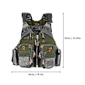 Miniatyrbillede 3 af 4: Redningsvest, stenfiskejakkesæt, bådfiskeri, havfiskeri, multifunktionel bærbar multificke med flydende materiale, aftagelig W