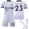 Miniatyrbillede 1 af 2: 22 Liverpool udebanetrøje NO. 23 luis Diaz trøjesæt W #XS