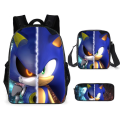 Miniatyrbild 1 av 7: Ny Sonic barns skolväska animerad 3d- printed ryggsäck Sonic barns ryggsäck i tre set Y #7
