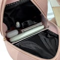 Miniatyrbild 8 av 10: PU Läder Shoulder Mini Liten Ryggsäck Multi-Function rosa H pink
