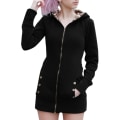 Miniatyrbilde 4 av 6: Vinter Kvinner Hooded Tykkere Plus Fleece Leopard Genser Jakke W Black S