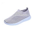 Miniatyrbilde 1 av 4: Dame Walking Sneakers Strikket Mesh Slip On Sko Andas Flat Pumps Casual Trenere W Grey 36