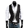 Miniatyrbillede 8 af 9: Falsk todelt vest Double Y khaki L