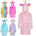 Miniatyrbillede 2 af 10: Børnebadekåbe Dyr Unicorn Pyjamas Nattøj rosered 7-8Years