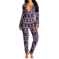 Miniatyrbilde 3 av 3: Kvinner Animal Pyjamas One Piece Christmas Bodysuit Jumpsuit ångärmad nattkläder W Royal Blue L