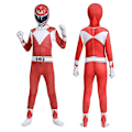 Pikkukuva 2 / 3: Aikuiset lapset Power Rangers Mighty Morphin Cosplay Jumpsuit Party Fancy Suit W Red 130