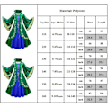 Pikkukuva 8 / 8: 2 KPL Keskiaikainen Noita Cosplay-mekko Salem Halloween-asu 140cm