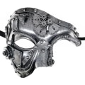 Miniatyrbild 1 av 5: Robotmask i metall, maskeradfest för Halloween Silver