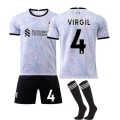 Miniatyrbillede 1 af 2: 22/23 Liverpool Udebane Alah Fodboldtrøje Træningstøj zV VIRGIL NO.4 S