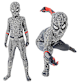 Pikkukuva 3 / 3: Lapset Pojat Spiderman No Way Home Cosplay Puku Bodysuit Set Halloween Party Jumpsuit V red 190(185-195CM)