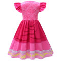 Miniatyrbilde 3 av 5: Barn Jenter Princess Peach & Super Bros Kjole Sommerfest Cosplay Kostyme vY - Pink 45 Years