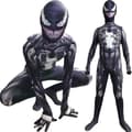 Barn Gutter Venom Superhelt Playsuit Jumpsuit Cosplay Kostymer - 150cm