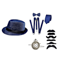 Pikkukuva 1 / 10: Cosplay-asu lisävarusteet Great Gatsby SININEN Blue