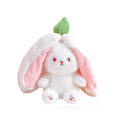 Pikkukuva 3 / 4: Kanit Muppleksaker Vändbara Morötter Jordgubbar Kaninkudde Plyschleksaksdocka För Pojkar Flickor Presenter strawberry 18cm