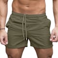 Pikkukuva 6 / 8: ode miesten yksiväriset rantahuoleshortsit army green M