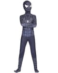 Lasten Spiderman-asu, naamiaisasu, cosplay-asu Black white 130cm