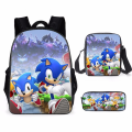 Miniatyrbild 6 av 7: Ny Sonic barns skolväska animerad 3d- printed ryggsäck Sonic barns ryggsäck i tre set Y #2