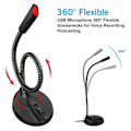Miniatyrbild 4 av 9: USB Desktop Mikrofon Plug & Play PC Dator Mic för dator -