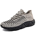 Miniatyrbillede 1 af 5: Sneakers til mænd i flugvævet - Åndbare løbesko - Mode sportsko 3A830 - Khaki 42