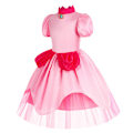 Miniatyrbild 3 av 6: Super Brother Peach Dress Girl Princess Crown Halloween Party 130cm