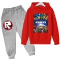 Miniatyrbilde 1 av 3: Set Robloxing Hoodie Gutter Jenter Høst Vinter Genser Klær Barn Langarmet Tegneserie Casual Hoodie 4-14 år gammel Bilde Farge8 W 130