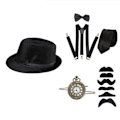 Pikkukuva 1 / 10: Cosplay-asusteet Great Gatsby MUSTA Black