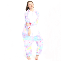 Miniatyrbillede 6 af 8: Unisex voksen Onesie pyjamas plysj en del white M