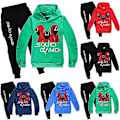 Pikkukuva 1 / 3: Squid Game Lasten Unisex Huppari Topit + Housut Setti W Green 15-16Years
