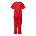 Miniatyrbild 4 av 4: Unisex Doctor Top & Pants Scrub Set Tandläkare kostym för medicinskt bruk Red L