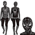 Miniatyrbillede 1 af 3: Sort Spiderman Cosplay Kostume Fest Jumpsuit Tætsiddende Børnetøj A 190cm