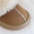 Miniatyrbilde 7 av 11: Unisex barnepelsfôret tøfler Mysig fuskepels tøfler W Brun 23