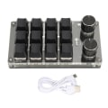 Miniatyrbild 4 av 4: HURRISE 12-tangenters mekaniskt tangentbord 12-tangenters programmerbart tangentbord DIY, trådbundet makrotangentbord med datortangentbord