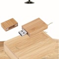 Miniatyrbild 1 av 4: HURRISE USB-minne USB 2.0 USB-lagring lång form trä USB-minne U Disk Memory Stick (32G)