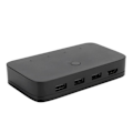 Miniatyrbild 3 av 4: HURRISE KVM Switch Box PC KVM Switcher, 4-portars KVM Switch med tråd, fyra-in och en ut 4K HD ljudvideoprojektor