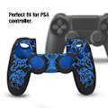 Miniatyrbild 1 av 4: HURRISE Soft Case för PS4 Controller Mjukt Silikonfodral Skin Grip Shell Cover för Sony Playstation 4 PS4 Controller Blå