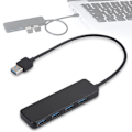 Miniatyrbild 4 av 4: HURRISE Dockningsstation 4-portar 5Gbps USB3.0 Hub 4-i-1 USB-dockningsstation Bärbar USB-förlängning Dator HUB Dator