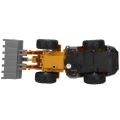 Miniatyrbild 2 av 4: Fjärrstyrd bulldozer i plast, lätt inbyggt batteri, RC frontlastare konstruktionstraktor, för presenter