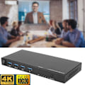 Miniatyrbild 1 av 4: HURRISE Switcher Switch, VM401 Värddator Switch 4 Input 1 Output Mus Tangentbord Videodelning Fixering