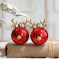 Miniatyrbild 3 av 4: HURRISE Julkulaprydnader Julkulor Ornament linnevägg 2 små sågblad och 2 stora sågblad